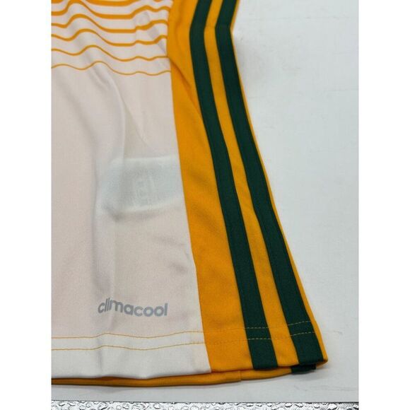 Adidas Women’s  Climacool Custom Print Tiro 17 Jersey, Yellow/Green/White, Sz. M - Picture 5 of 13